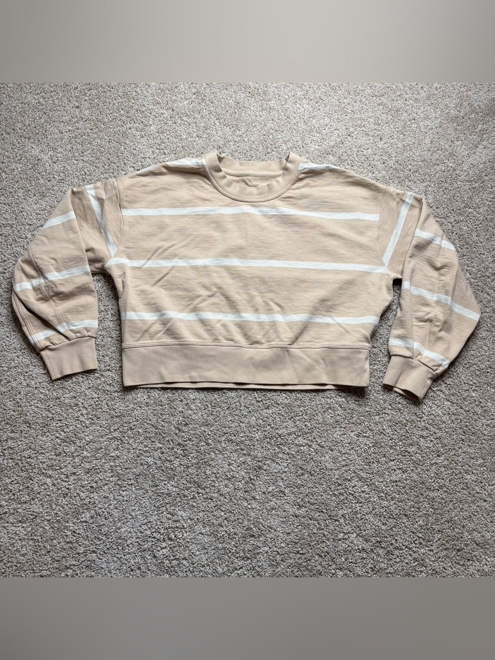 Lululemon Perfectly Oversized Cropped Crew *Stripe